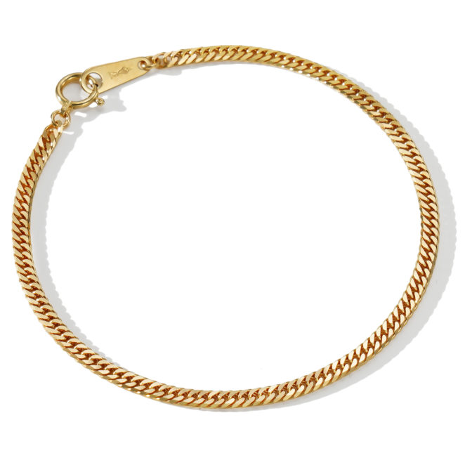 k18 18金 喜平ブレスレット 6面ダブル 3.5g 17cm 2.5mm幅 引輪