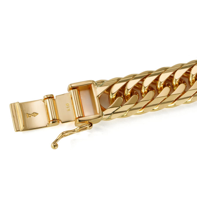 K18 18金 喜平ブレスレット 14面トリプル Mカット 50g 20cm Sストッパー