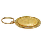 K24 純金 コインペンダント クラウン 1/25oz ミルフレーム