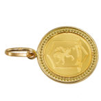 K24 純金 コインペンダント クラウン 1/25oz ミルフレーム