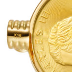 K24 純金 コインペンダント メイプルリーフ チャールズ 1/2oz シンプルフレーム