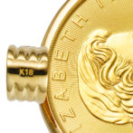 K24 純金 コインペンダント メイプルリーフ 1/2oz シンプルフレーム