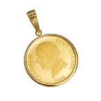 K24 純金 コインペンダント ドラゴン 龍 辰 1/10oz シンプルフレーム