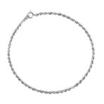 K18WG 18金 ホワイトゴールド ブレスレト 2.1mm幅