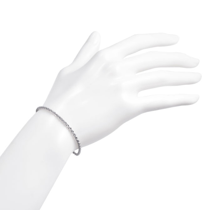K18WG 18金 ホワイトゴールド ブレスレト 2.1mm幅
