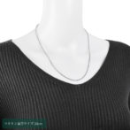 K18WG 18金 ホワイトゴールド ロープネックレス 2.1mm幅 選べる長さ
