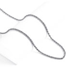 K18WG 18金 ホワイトゴールド ロープネックレス 2.1mm幅 選べる長さ