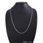 K18WG 18金 ホワイトゴールド ロープネックレス 2.1mm幅 選べる長さ