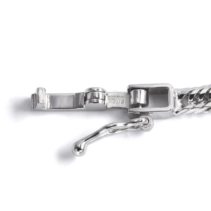 K18WG 18金 ホワイトゴールド 喜平 ネックレス 12面トリプル 12g 50cm 3.1mm幅