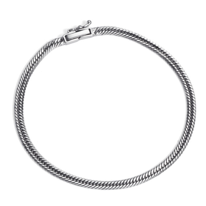 K18WG 18金 ホワイトゴールド 喜平 ブレスレット 12面トリプル 5g 18cm 3.1mm幅