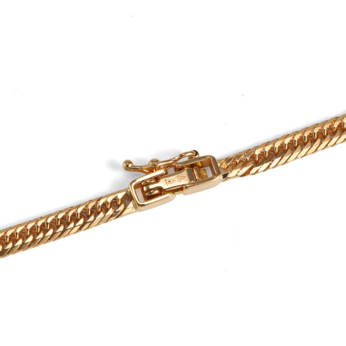 K18 18金 喜平ネックレス 8面トリプル フラットカット 12.5g 50cm 3.2mm幅