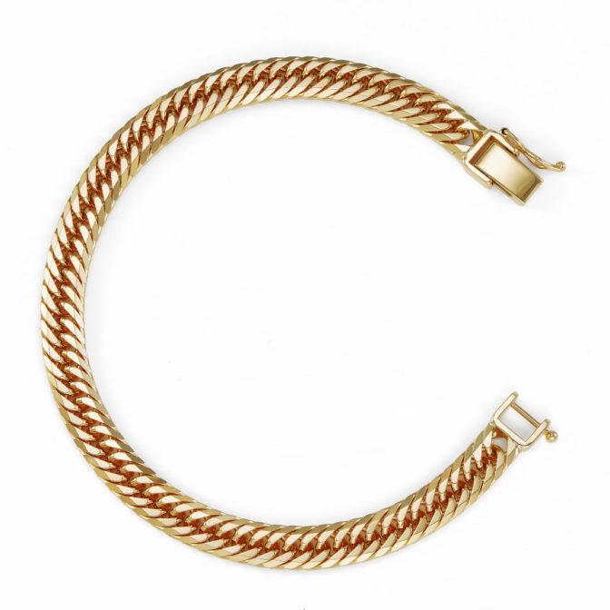 K18 18金 喜平 ブレスレット 8面トリプル フラットカット 20g 18cm 6.1mm幅