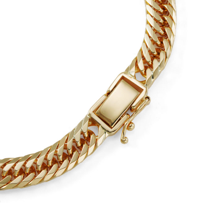 K18 18金 喜平 ブレスレット 8面トリプル フラットカット 20g 18cm 6.1mm幅