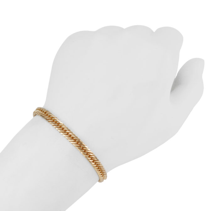 K18 18金 喜平 ブレスレット 8面トリプル フラットカット 20g 20cm 6mm幅