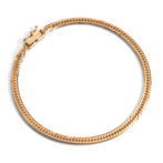 K18 18金 喜平 ブレスレット 8面トリプル フラットカット 4g 17cm 3.2mm幅