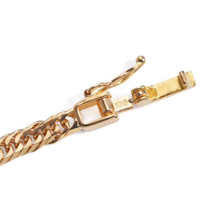 K18 18金 喜平 ブレスレット 8面トリプル フラットカット 4g 17cm 3.2mm幅