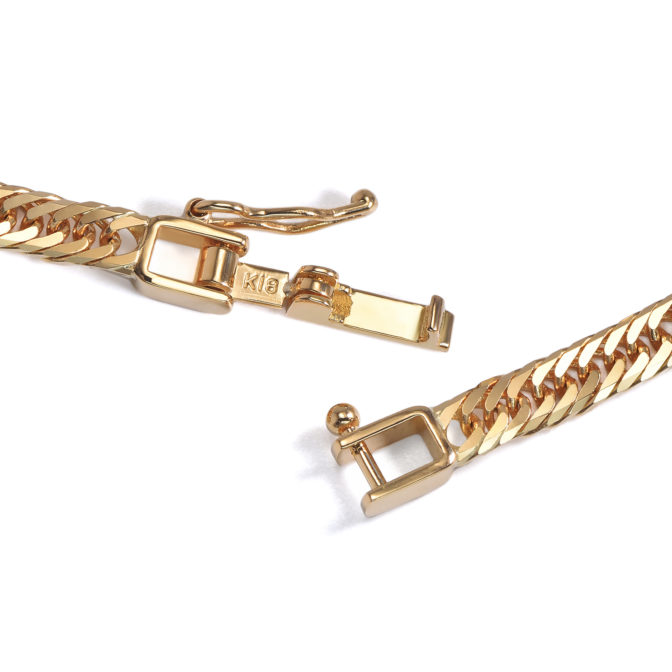 K18 18金 喜平 ブレスレット 8面トリプル フラットカット 5g 18cm 3.2mm幅