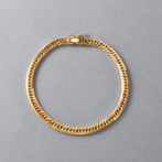 K18 18金 喜平 ブレスレット 8面トリプル フラットカット 9g 17cm 4.4mm幅