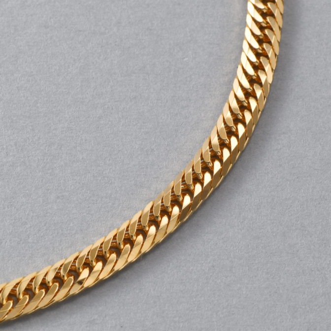 K18 18金 喜平 ブレスレット 8面トリプル フラットカット 9g 17cm 4.4mm幅