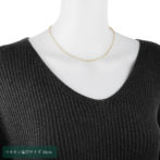 K18 18金 スクエア アズキ ネックレス 2mm幅 40cm