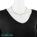 K18 18金 スクエア アズキ ネックレス 3.1mm幅 40cm