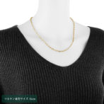 K18 18金 スクエア アズキ ネックレス 3.1mm幅 45cm