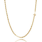 K18 18金 スクエア アズキ ネックレス 2mm幅