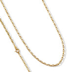 K18 18金 スクエア アズキ ネックレス 2mm幅