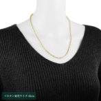 K18 18金 スクエア アズキ ネックレス 3.1mm幅 50cm