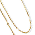 K18 18金 スクエア アズキ ネックレス 3.1mm幅