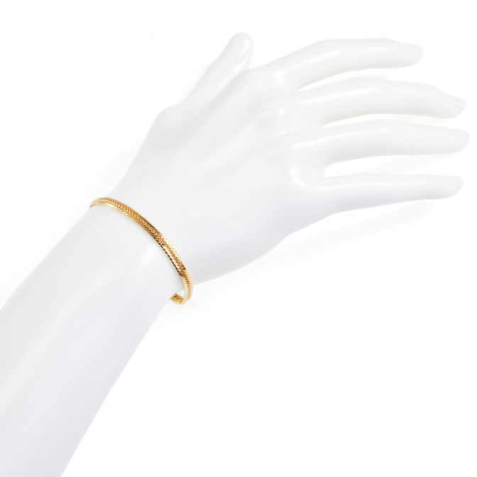 K18 18金 喜平 ブレスレット 8面トリプル フラットカット 5g 18cm 3.2mm幅