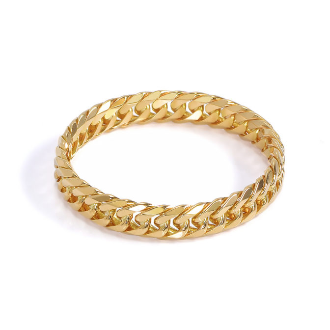 K18 6面ダブル 喜平リング 3.6mm幅 ハードタイプ