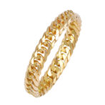 K18 6面ダブル 喜平リング 3.6mm幅 ハードタイプ