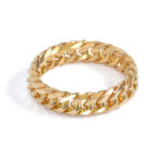 K18 6面ダブル 喜平リング 5.6mm幅 ハードタイプ