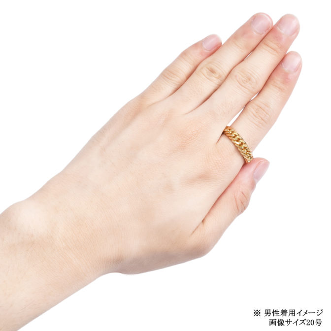 K18 6面ダブル 喜平リング 5.6mm幅 ハードタイプ
