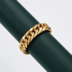 K18 6面ダブル 喜平リング 5.6mm幅 ハードタイプ