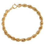 K18 18金 ロープアンクレット 5,4mm幅