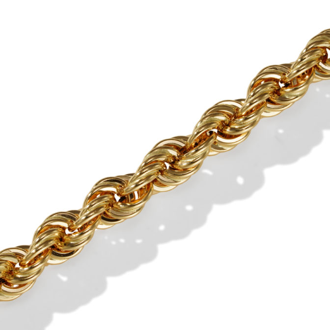 K18 18金 ロープアンクレット 5,4mm幅