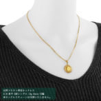 K24 純金 コインペンダント クラウン & 獅子エンブレム 1/25oz 2面カット 喜平フレーム