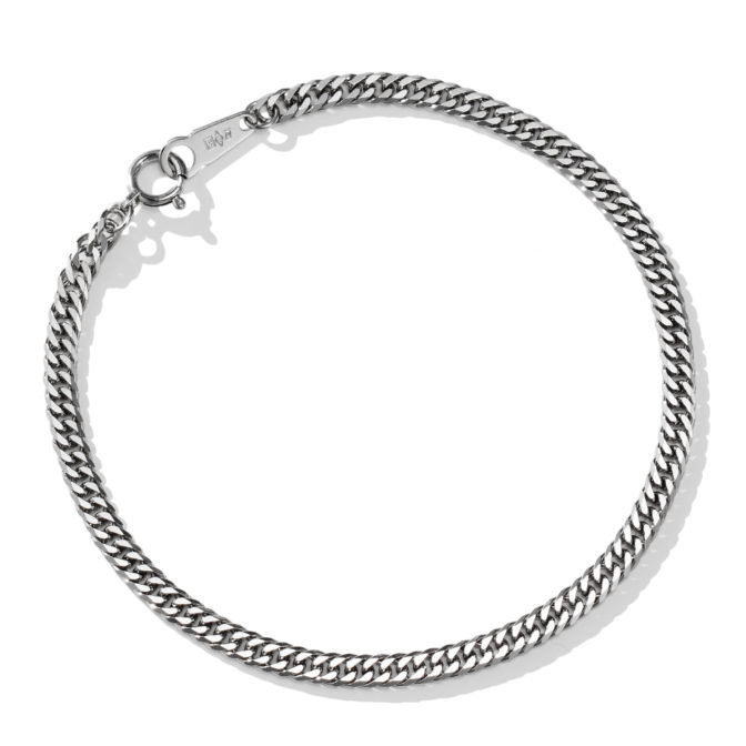 Pt999 純プラチナ 喜平ブレスレット 6面ダブル 6.7g 18cm 3.2mm幅