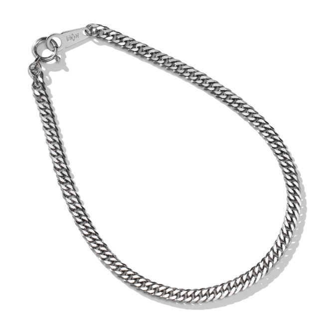 Pt999 純プラチナ 喜平ブレスレット 6面ダブル 6.7g 18cm 3.2mm幅