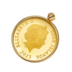 K24 純金 コイン ペンダント ローズ ラヴィアン ローズ 1/10oz シンプルフレーム