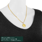 K24 純金 コイン ペンダント ローズ ラヴィアン ローズ 1/10oz シンプルフレーム