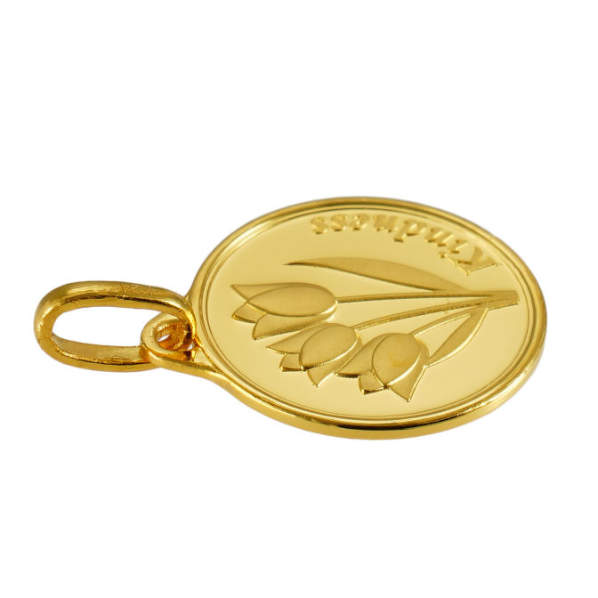 K24 純金 コインペンダント チューリップ 1/10oz