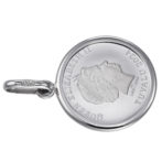 純プラチナ Pt999 コインペンダント ツバル ホース 1/25oz シンプルフレーム