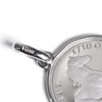 純プラチナ ツバルホース コイン ペンダント 1/10oz シンプルフレーム