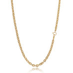 K18 18金 Oリンクチェーンネックレス 3.4mm幅