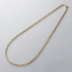 K18 18金 Oリンクチェーンネックレス 3.4mm幅 50cm