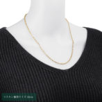 K18 18金 Oリンクチェーンネックレス 3.4mm幅