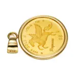 K24 純金 コインペンダント ペガサス チャールズ 1/30oz シンプルフレーム